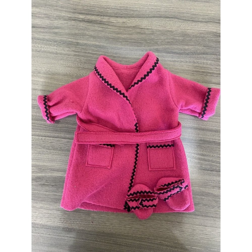 Vintage American Girl Doll Robe, Slippers, Pleasant Company 1996